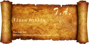 Tisza Attila névjegykártya